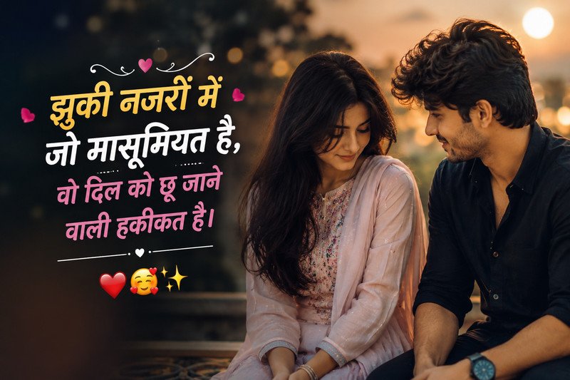 jhuki nazar love shayari